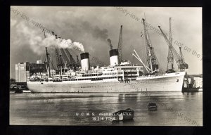 UC082 - Union Castle Liner - Arundel Castle in Southampton - postcard