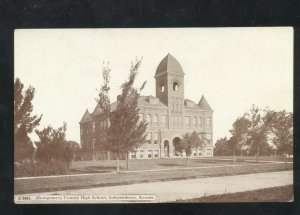 INDEPENDENCE KANSAS MONTGOMERY COUNTY HIGH SCHOOL VINTAGE POSTCARD