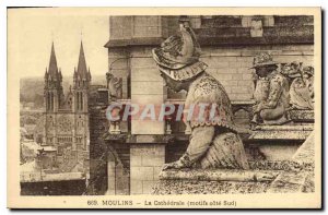 Old Postcard Moulins La Cathedrale (south side grounds)