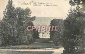 Old Postcard Boursault Champagne The Cathedral and the Park