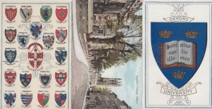 Magdelen College Oxford University 3x Old Heraldry Postcard s