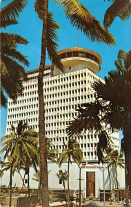 Waikiki Oahu Hawaii 1960s Postcard Waikiki Business Plaza Building