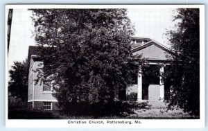 PATTONSBURG, Missouri MO ~ CHRISTIAN CHURCH 1920s Daviess County Postcard