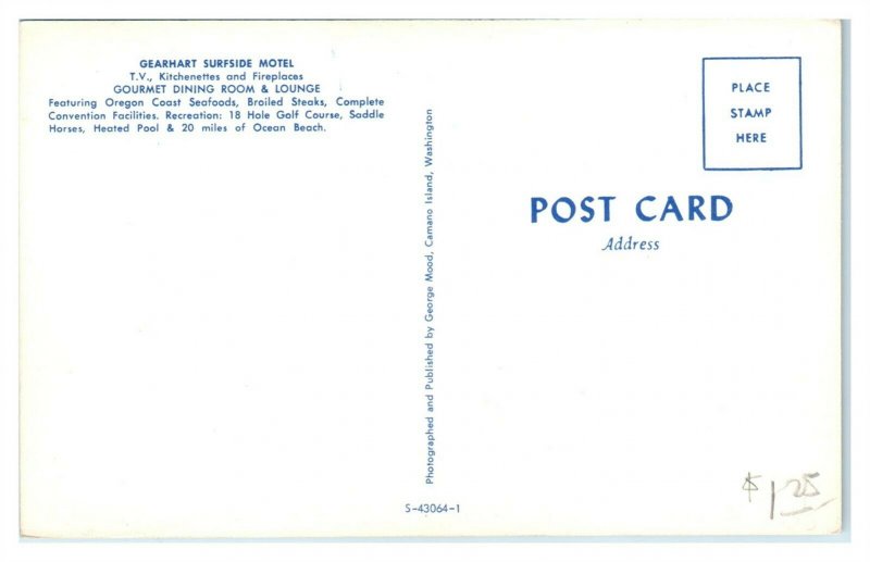 1950s/60s Gearhart Surfside Motel, Gearhart, OR Postcard *6L(2)17