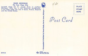 LPD06    Niles Michigan Postcard Large Letters