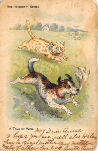 Series No. 6721 Artist Louis Wain 1907 a lot of corner wear causing rounded c...