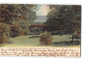 New Haven Connecticut CT Postcard 1907 East Rock Park Trowbridge Bridge