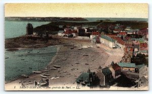 c1915 SAINT-SERVAN  VUE GENERALE DU PORT  POSTCARD P3447