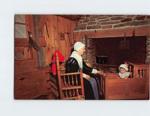 Postcard Cradle Scene, State Reservation, Plymouth, Massachusetts