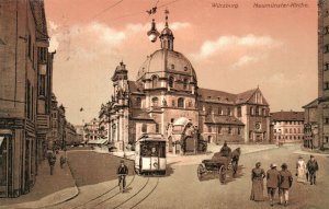 Vintage Postcard 1907 Church Neumunster-Kirche Wurzburg Germany Structure