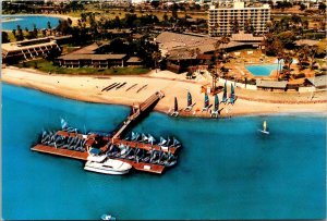 Aerial View, San Diego Hilton Beach and Tennis Resort, San Diego CA Postcard S76