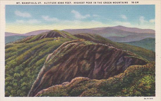 Vermont Mount Mansfield Highest Paek In The Green Mountains Curteich