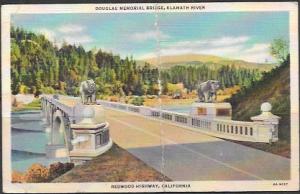 Franklin.  Douglas Memorial Bridge.  penny postcard.  used