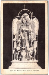 Postcard Italy Basilicata Effigy of St. Rocco venerated in Ferrandina