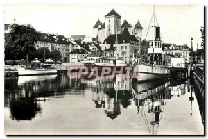 CARTE Postal Annecy Old Port and Chateau Charter