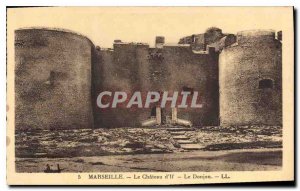 Old Postcard Chateau d'If Marseille Le Donjon