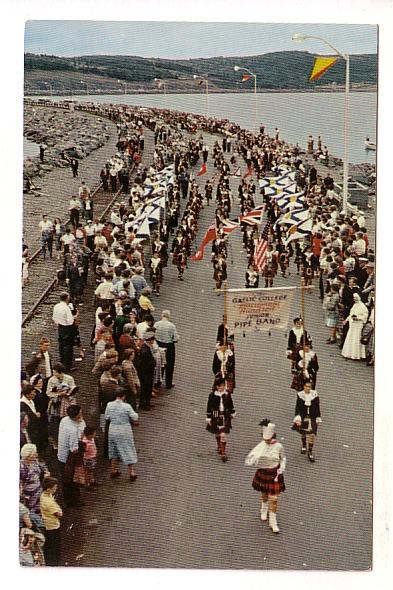 March of 100 Pipes Gaelic College Banner, Canso Causeway, Nova Scotia, The Bo...