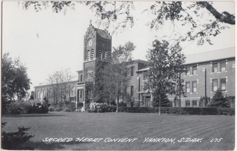 South Dakota SD Real Photo RPPC Postcard c1950s YANKTON Sacred Heart Convent