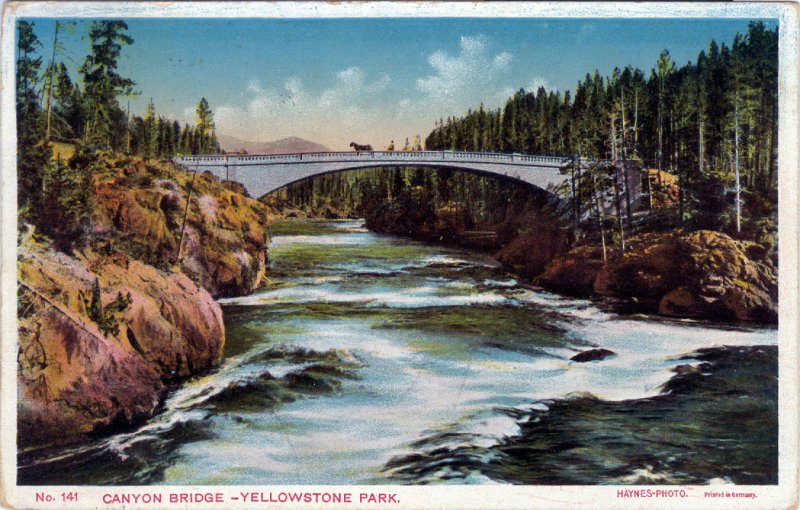 [ Haynes Photo ] US Wyoming Yellowstone - Canyon Bridge