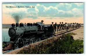 VENICE, CA California ~ The MINIATURE RAILWAY c1910s Los Angeles County Postcard