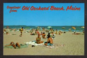 ME Greetings from OLD ORCHARD BEACH MAINE Postcard PC