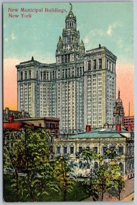 New York City NY c1910 Postcard New Municipal Building
