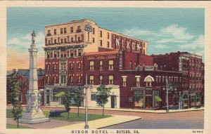 Postcard Nixon Hotel Butler PA