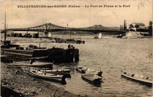 CPA VILLEFRANCHE-sur-SAONE Le Pont de Frans et le Port (614513)