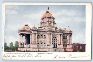 St. Louis Missouri Postcard Brazilian Pavilion Exterior Building c1905 Vintage