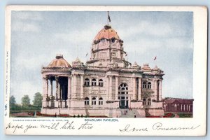 St. Louis Missouri Postcard Brazilian Pavilion Exterior Building c1905 Vintage