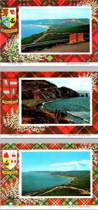 3~4X6 Postcards Nova Scotia Canada CAPE BRETON NATIONAL PARK VIEWS Tartan Framed