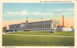 Linen Postcard; United States Penitentiary, Prison, Atlanta GA unposted