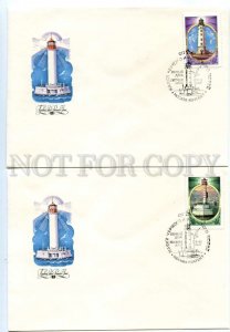 440558 USSR 1982 year set FDC Bronfenbrener lighthouses the Black and Azov seas