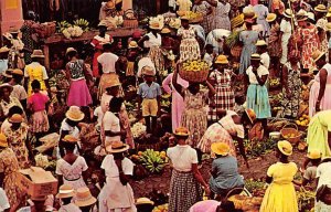 Market Day Roseau Dominican Republic Unused 