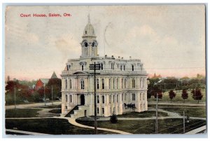 1912 View of Entrance to Court House Salem Oregon OR Antique Posted Postcard 