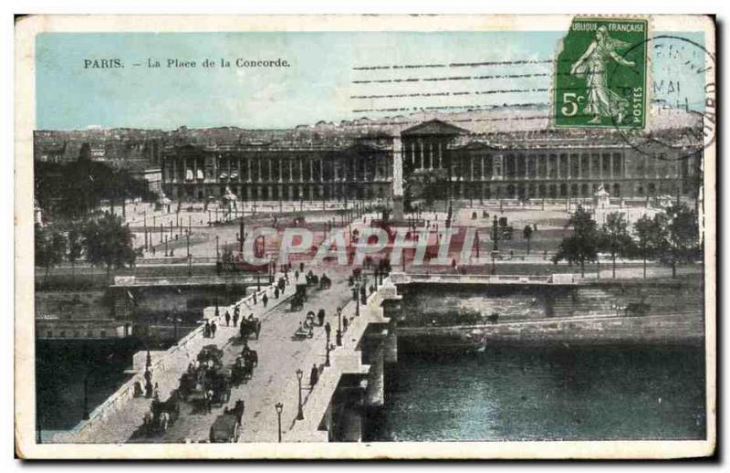 Paris Postcard Old Place Concorde