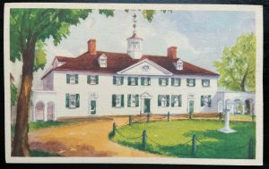 Vintage Postcard 1934 West Front, Mount Vernon, VA