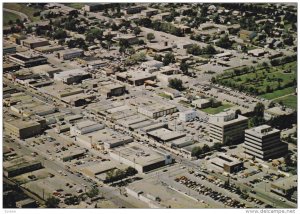 Aerial View of Alberta's Most Northerly City, Downtown Area, Business Distric...