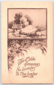 Vintage Religious The Bible Promises No Loaves Postcard 1911