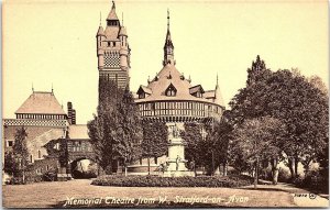 c1910 STRATFORD-ON-AVON ENGLAND MEMORIAL THEATRE VALENTINE'S POSTCARD 42-368