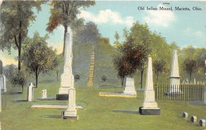 G65/ Marietta Ohio Postcard 1911 Cemetery Native American Indian Mound