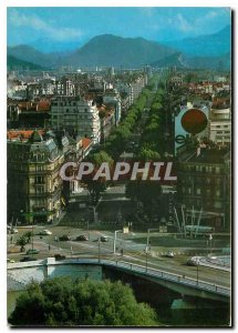 Modern Postcard Grenoble Place de la Bastille and Cours Jean Jaures Nice road