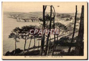 Old Postcard Douarnenez (Finistere) beach of Ris