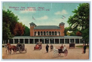 Washington Park Refectory Oldest Park Chicago Illinois IL Vintage Postcard 