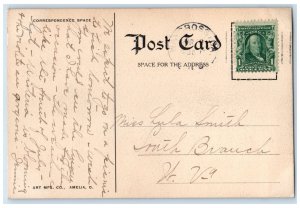 1910 Governor's Mansion Governor Exterior Tom Campbell Austin Texas TX Postcard 