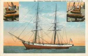 Postcard 1919 Pennsylvania Erie Niagara Commodore Perry's Flagship 24-5024