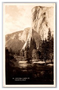 RPPC El Capitan Yosemite National Park California CA UNP Postcard Z9