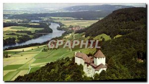 Postcard Old Burg Hohenklingen Stein am Rhein Bei Flugaufnahme