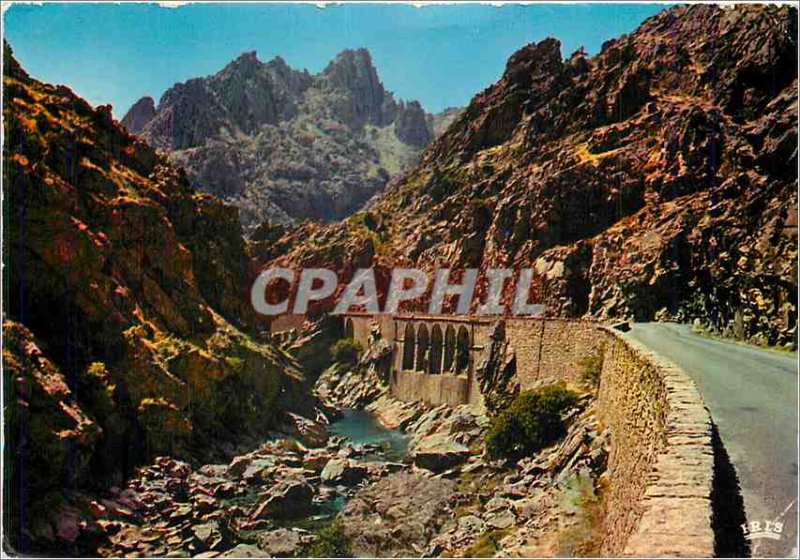 Modern Postcard Corsica La Scala di Santa Regina crossing the Golo