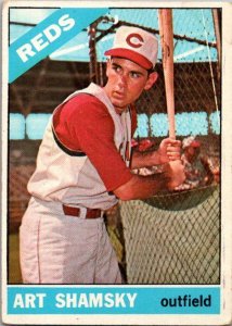 1966 Topps Baseball Card Art Shamsky Cincinnati Reds sk2008